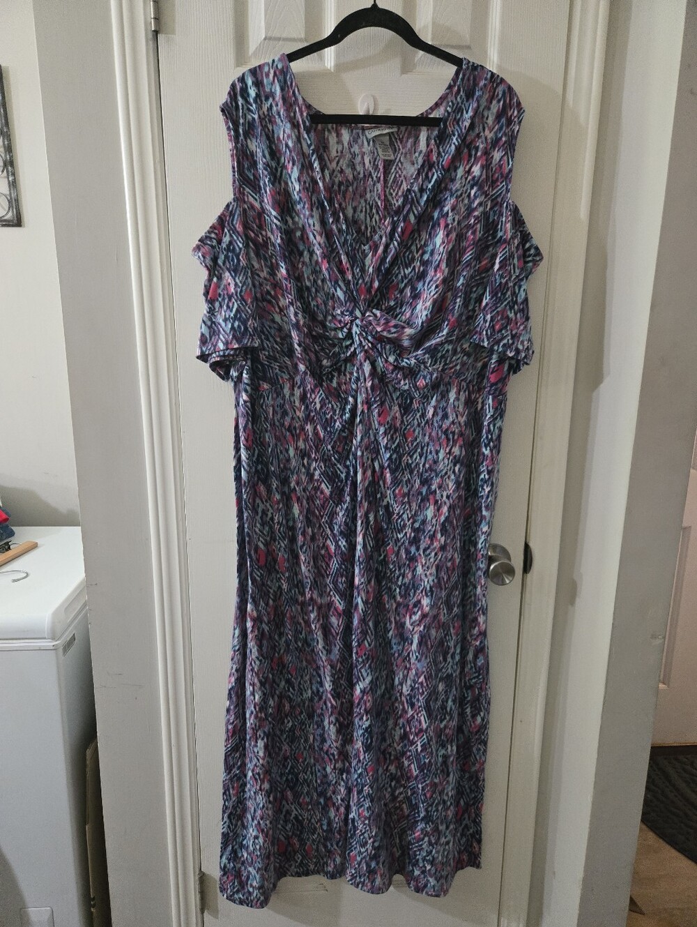5x Catherines knit cold shoulder maxi dress